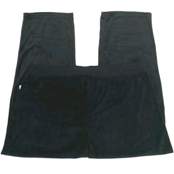 Ninety Woman Black Pull-On Cotton Blend Velour Drawstring Casual Pants Womens 2X - Picture 5 of 13